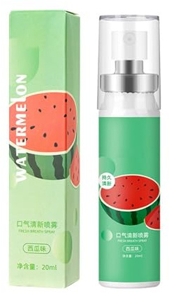 Probiotic Breath Oral Spray Go to The Mouth Odor Fruit Flavored Spray Anytime and Anywhere, Portable Refreshing Cool Fresh Breath Oral Odor 20ml (Watermelon)