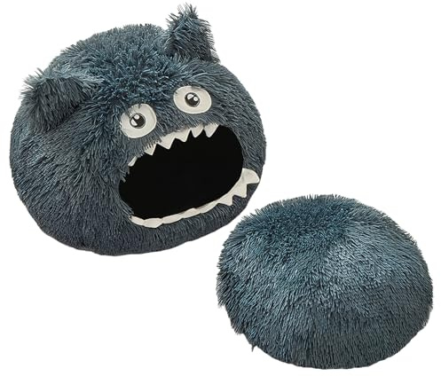 Yulokdwi Caverne pour Chat,Maison Douce Et Amusante avec Ouverture - Coussin Lavable pour Niche À Chat,pour Chiot Petit Animal Intérieur Extérieur Maison Hiver Sommeil