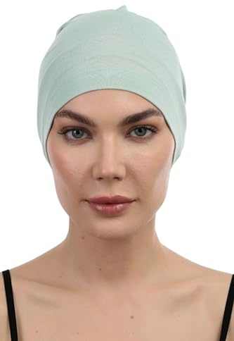 Deresina Copricapo Chemioterapico in Bambu per Donne e Uomini – Berretto per Dormire Ultra Morbido e Traspirante per Alopecia e Perdita di Capelli, Giorno e Notte (Verde Mela - Taglia Unica)