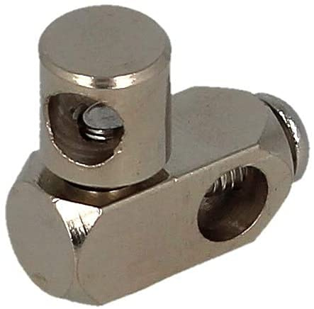 SANTRAS® Dubbel ledstycke för Excenter avloppsbeslag av metall – ledstycke för excentrisk avloppsarmatur med dragstång | ledstycke för stänger, anslutning av dragstången på diskbänken