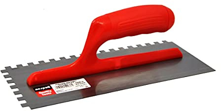 Nespoli Truelle utilise poignée Rouge 12 x 28 cm dent 8 mm
