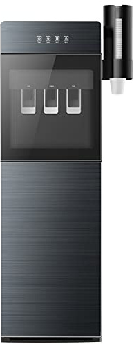 Dispenser d'Acqua A Caricamento dal Basso con Portabicchieri, Dispenser d'Acqua da 5 Galloni, Dispenser per Refrigeratore d'Acqua Calda E Fredda 3 in 1, per Casa, Ufficio, caffè, Bar, Dormitorio
