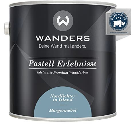 Wanders Pastell Experience, 2,5 l, nebbia mattutina/grigio chiaro, colore da parete, vernice per mobili da cucina, colore gesso per legno e molto altro ancora, ad asciugatura rapida