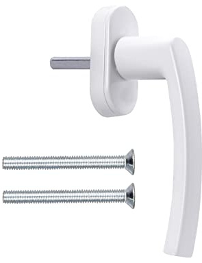 Stahlia Fenstergriff Weiß (1 Stück) Standard Aluminium Balkontürgriff außen Terrassentür Griff Fensterbeschläge Rasterolive Fenster Ersatzteile