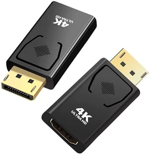 Xingdianfu Adaptador DisplayPort a HDMI, DP Convertidor Macho a Hdmi Hembra, Resolución 4k Ultra Full HD de 1080p, para Monitor, Proyector, Mac, Tableta