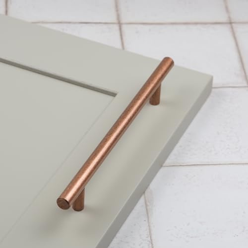 Antique Copper Kitchen Cupboard Handle 160mm Hole Centre 10 Pack T Bar Cabinet Drawer Pull