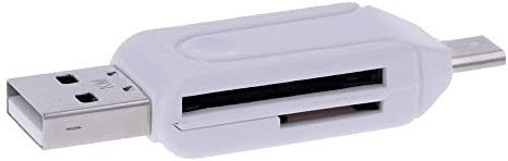 REY Adaptador USB a Micro USB con Lector de Tarjetas SD/Micro SD, hasta 64 GB