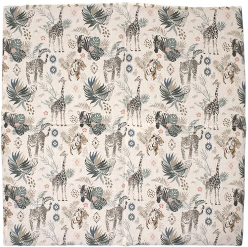 Grande cuscino bio con noccioli di cilieglia - 40x40cm - 4 compartimenti- Animali selvatici - Cuscino termino con semi