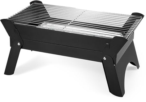 Barbacoa Portatil Pequeña Barbacoa De Carbón Portátil Plegable Ahumador De Sobremesa Compacto Pequeña Parrilla De Barbacoa Al Aire Libre Para Viajar Patio Trasero Picnic Playa(Color:/Black)