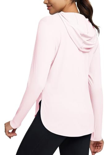 Felpa da Donna con Cappuccio UPF 50+ Protezione Solare UV Protezione Solare con Cappuccio a Maniche Lunghe Donna Sport Manica Lunga per Escursionismo attività all'aperto, Corsa, Pesca