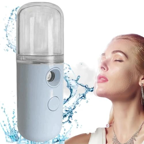 Sunshine 15s Easy Care - Piccola vaporiera da viaggio per vestiti, ferro da stiro portatile per vestiti, vaporizzatore portatile per indumenti, ricaricabile senza fili, colore: azzurro