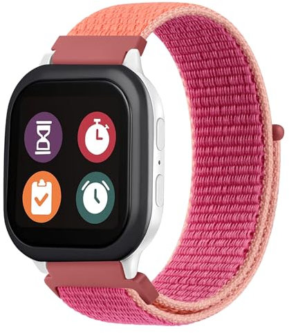 Vancle Armband 20mm für Kinder Smartwatch Uhren, Weich Nylon Ersatzarmbänder Sport Uhrenarmband 20mm für Kids Smartwatch Armband Mädchen Jungen Kinder