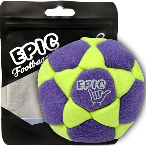 Epic Footbags Classic Hacky Sack, Hacky Sack Balls for Adults and Kids, Tidal Storm (Radioactive)
