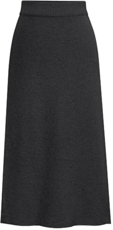 Generisch 2025 Jupe d'hiver en laine pour femme Jupe mi-longue Jupe épaisse, gris foncé, M