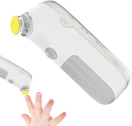 Tagliaunghie per bambini, silenzioso, con 5 testine di macinazione, in ABS, lima ergonomica per unghie, portatile, con sacchetto per la polvere, per viaggi e uso domestico, 11 x 5 cm