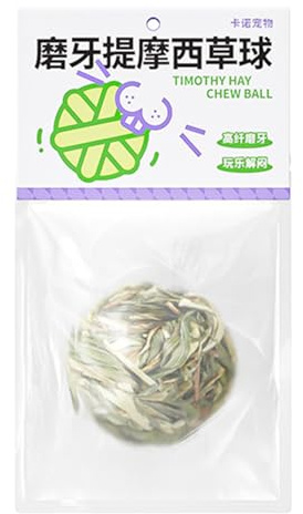 Jouet à mâcher pour Lapins - pour Les Soins dentaires et Le Jeu - Boule d' Naturelle - Balles de Foin roulantes pour Lapins - pour Chinchilla, Gerbil - Jouet Contre l'ennui et Le grincement des