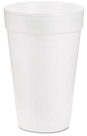 Dart Container Corp. 16J16 Foam Cups, 16 oz., White (Pack of 1000)