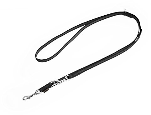 Mystique® Gummierte Umhängeleine Leine 12mm Standard Karabiner schwarz 3m