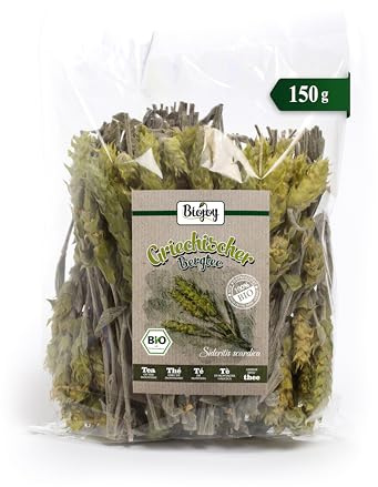 Biojoy Té Griego de Montaña Orgánico (150 g), tallos y flores enteros (Sideritis scardica)
