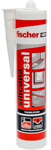 fischer - Silicona Negra Acética Profesional 300ml | Sellador Universal Impermeable | Antimoho para Baño y Cocina | Alta Resistencia en Vidrio, Metal y Cerámica | Interior y Exterior