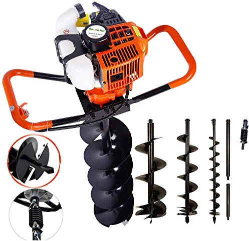 82cc Post Hole Digger Auger Petrol Drill Bit Fence Earth Borer 100 150 200 ultrasharp Blades