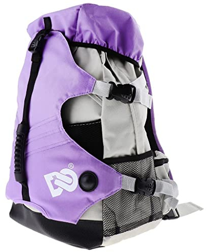 perfk Soporte para Patines de Ruedas, Bolsa para Patines, Multibolsillos, Contenedor para Patines de Ruedas, Mochila para Equipo de Patines, Púrpura, Tal como se Describe