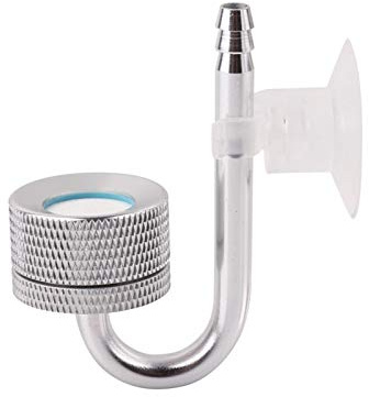 Aquarium Atomiseur Système Diffuseur, Aquarium CO2 Diffuseur Dioxyde de Carbone Réacteur Aquatique Eau Plantons pour Poissons d'Aquarium Réservoir (Argent)