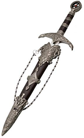 ECOMMUR Daga 'Robin Hood' | Cuchillo-puñal templario histórico de coleccionista con vaina. Colección de artículos antiguos