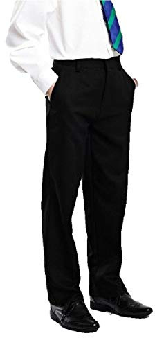 Integriti Schoolwear Boys Adjustable Waist Regular Fit Age 3-18 Years Black Charcoal Grey Navy Blue School Trousers