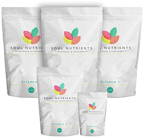 Vitamin C Tablets- 1000mg- High Strength- Nasty Filler Free- 180 Tablets- Sugar Free- Coughs/Colds/Immune Defence/Flu- Recyclable Pouch- No Plastic