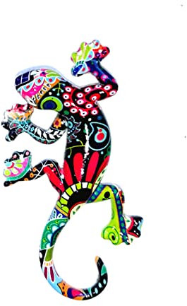 Idellia Magnet Salamandre Vert Noir Multicolore en Résine Unique