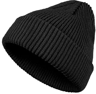 Kiiwah Gorro Invierno Niño Niña, Cálido Elástico Gorro de Punto Bebé(Negro)