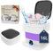 Lavadora portátil, mini lavadora y secadora de 60 W, lavadora plegable de 15 L con centrifugado, pequeña y compacta para ropa interior, ropa de bebé, calcetines (morado y blanco)