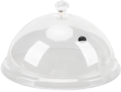 Luqeeg Dome Cover for Smoking, Suitable for Plates Bowls Glasses, Transparent Display Showcase, Plastic and Rubber Materials Smoking Effect Directly Visible Ideal for Smoking (L)