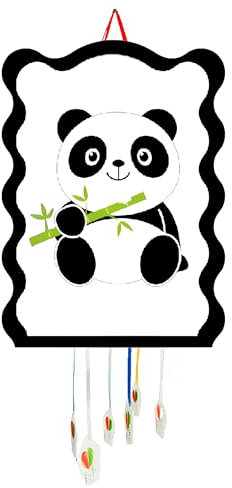 Piñata anniversaire d'enfant - Pinatas pour enfants - Décoration de fêtes pour enfants garçon et fille - Grandes pommes de pin à remplir avec jouets et friandises (Panda)