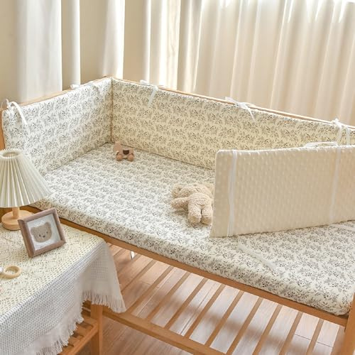 PTKG Tours de Lit en Respirant Anti-Collision pour Lit BéBé Contour de pour BéBé Barriere Enfant Pliable BéBé Cabane Contour de BéBé Respirant Anti-Chute Protection,B2,160 * 28cm