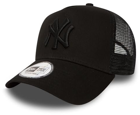 New Era New York Yankees MLB League Essential A-Frame Adjustable Trucker Cap - One-Size