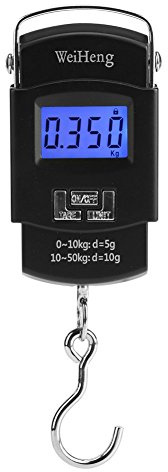 Fdit Bilancia Pesa Bagagli,Pesa Valigie Bilancia,per Pesare Biciclette Corsa LCD Digitale Bilancino Elettronica Pescatore fico Portatile Precisa e Leggera 110lb/50kg