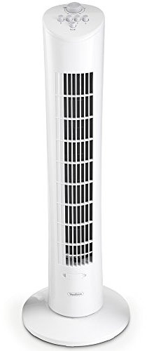 VonHaus Tower Fan 31”, Electric Fan for Cooling, Oscillating with Timer for Any Space, Aroma Tray, Free Standing, Cools Bedrooms & All Rooms with 3 Breeze Speeds, 2 Year Warranty