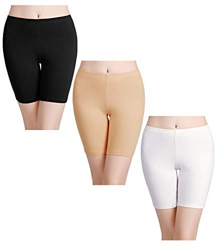 wirarpa Boxershorts Damen 3er Pack Lang Baumwolle Unterwäsche Weich Panties Hosen Unter Kleid Größe L