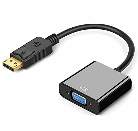 D.Square- Convertidor DisplayPort a VGA, Adaptador DP a VGA Macho a Hembra (1080p Full HD), Compatible para Computadora de Escritorio, Portátil, Monitor, Proyector, para Lenovo, DELL, HP, ASUS.