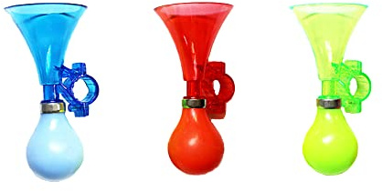 3 Piece Kids Bike Horn Air Horn Clown Bicycle Horn Plastic Scooter Bike Bell for Cart Kids Boys Girls