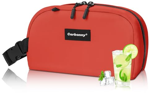 Cerbonny Small Insulated Lunch Bag, Small Cool Bag with Ice Packs | Perfect for office, school & travel. Great for yogurt, fruit snacks and drinks. Suitable for adults/kids