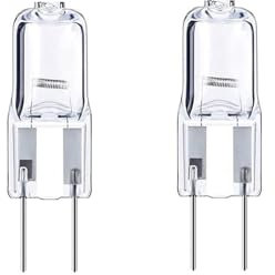 LISOCLU Gy6.35 Halogenlampen, 20 W, G6.35, 20 W, 35 W, 12 V, Halogenlampen, 12 V, Halogenlampe, Zwei-Pin, Sockel aus transparentem Glas, Linse warmweiß 2700 K (2 Stück) 50 W