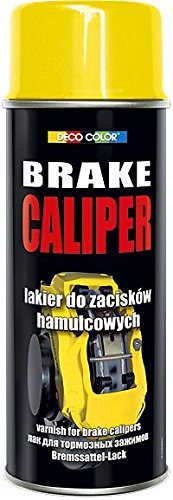 DECO COLOR BRAKE CALIPER DRUM SPRAY PAINT HIGH GLOSS MOTO CAR SPORT TUNING (yellow)