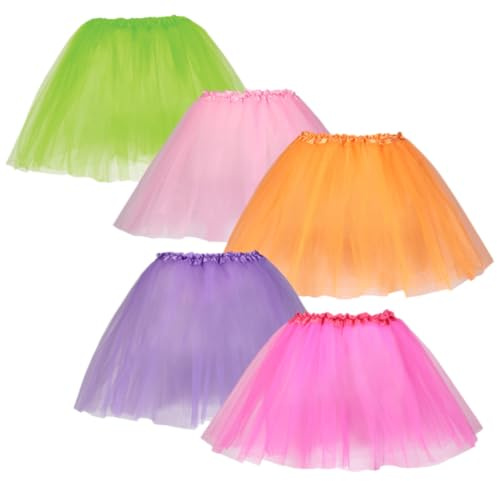 Dress Up America Tutus Pack De 5 Faldas Coloridas - Tutú De Tres Capas Para Niñas