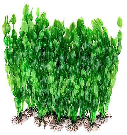 Plantas Artificiales de Acuario Decoraciones,10 Pack Plantas Plásticas para Acuario Tanques de Pescado