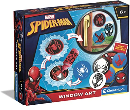 Clementoni 18703 Kreativspiele – Marvel Fensterbilder, farbenfrohes Bastelset mit Marvel-Motiven, als Fenstersticker und Wandtattoo, Fenstermalfarben für Kinder ab 6 Jahren