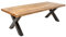 Riess Ambiente Massiver Esstisch Iron Craft 240cm Mangoholz Industrial Design mit X-Beinen Küchentisch Konferenztisch