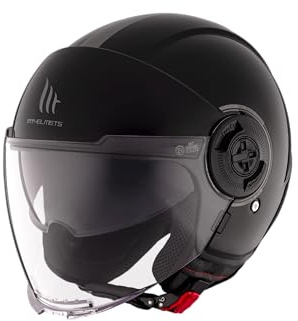 MT Helmets Viale SV S – Casco Moto Jet Urbano con Visor Solar Retráctil, Interior Lavable, Pantalla Larga y Calota HIRP | Homologado ECE 22.06 & DOT